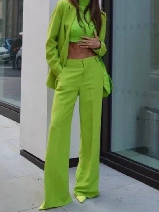 Zara Pants - 🌸ZARA FULL LENGTH GREEN TROUSER PANTS SIZE SMALL🌸